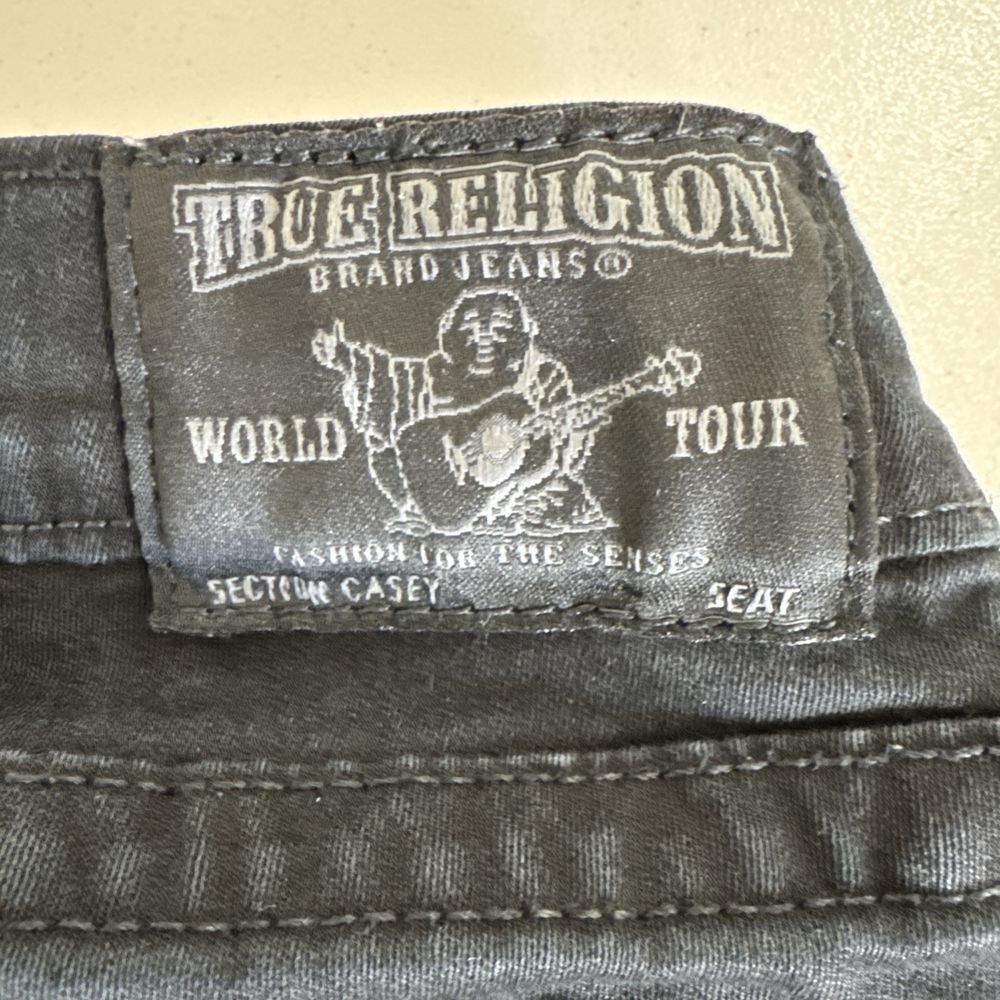 True Religion Jeans Casey Womens 29x29 Black Low Skinny Stretch Dark Wash Denim - Picture 8 of 12